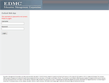 Tablet Screenshot of email.edmc.edu